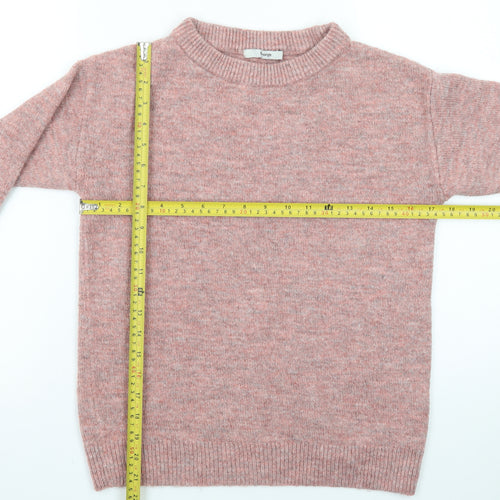 George Women's Pink Crew Neck Pullover Knit Jumper Size Small 8-10