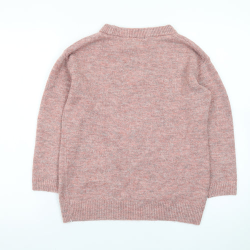 George Women's Pink Crew Neck Pullover Knit Jumper Size Small 8-10