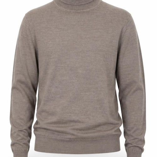 Uniqlo Men's Brown Wool Roll Neck Long Sleeve Knit Top Size S