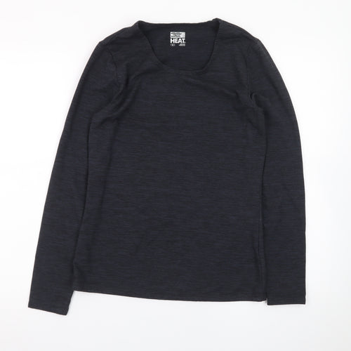 32 Degrees Women’s Black Long Sleeve Thermal Scoop Neck Top S