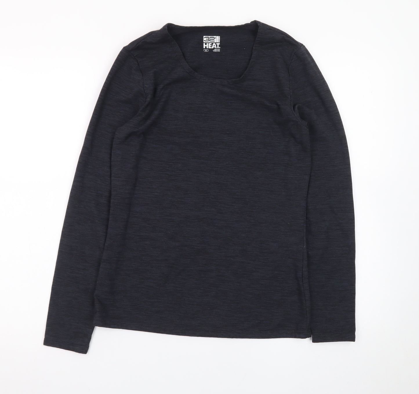 32 Degrees Women’s Black Long Sleeve Thermal Scoop Neck Top S