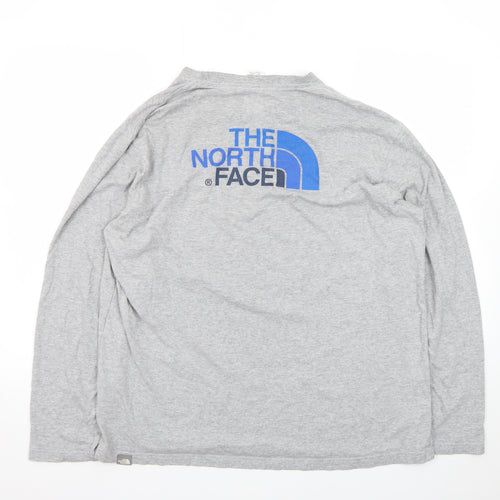 The North Face Men’s Grey Long Sleeve Crew Neck Outdoor T-Shirt Size L