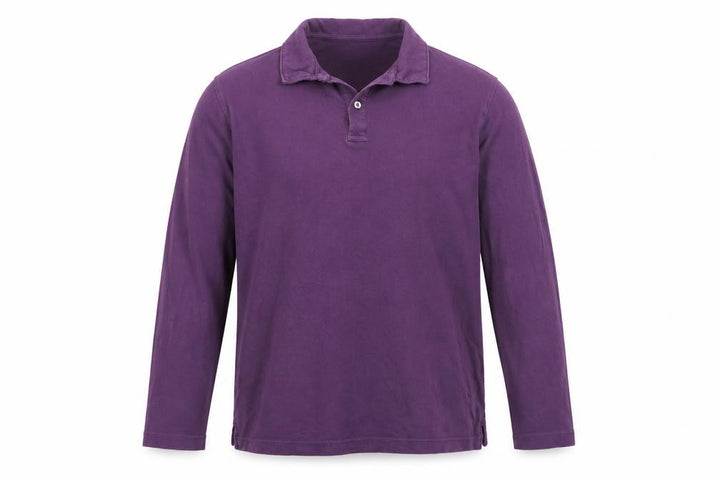 14th & Union Men's Purple Long Sleeve Cotton Polo Shirt Size M