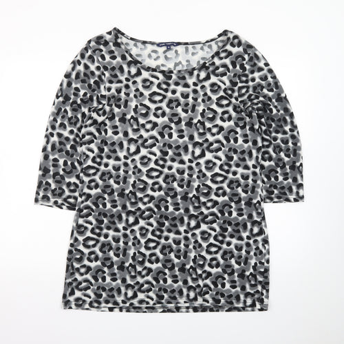 Store Twenty One Women's Grey Animal Print Bodycon Dress Size 16