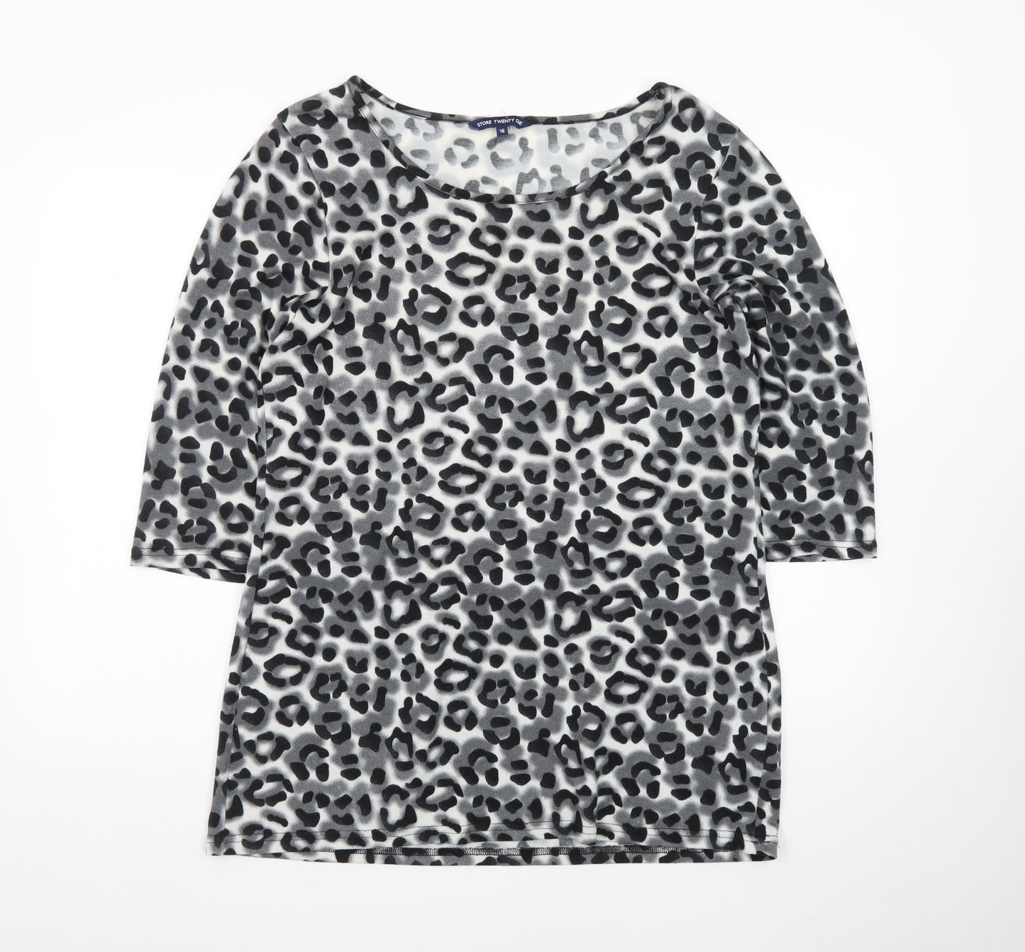 Store Twenty One Women's Grey Animal Print Bodycon Dress Size 16