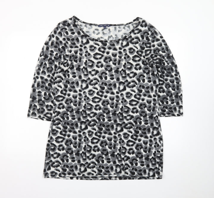 Store Twenty One Women's Grey Animal Print Bodycon Dress Size 16