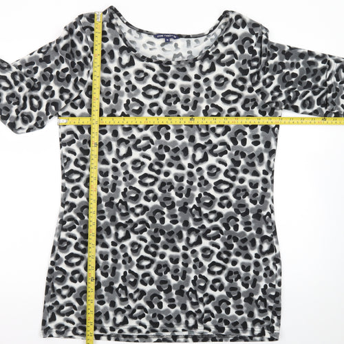 Store Twenty One Women's Grey Animal Print Bodycon Dress Size 16