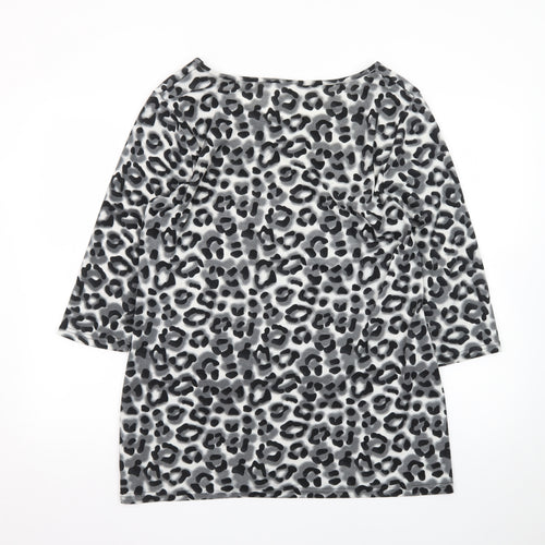 Store Twenty One Women's Grey Animal Print Bodycon Dress Size 16