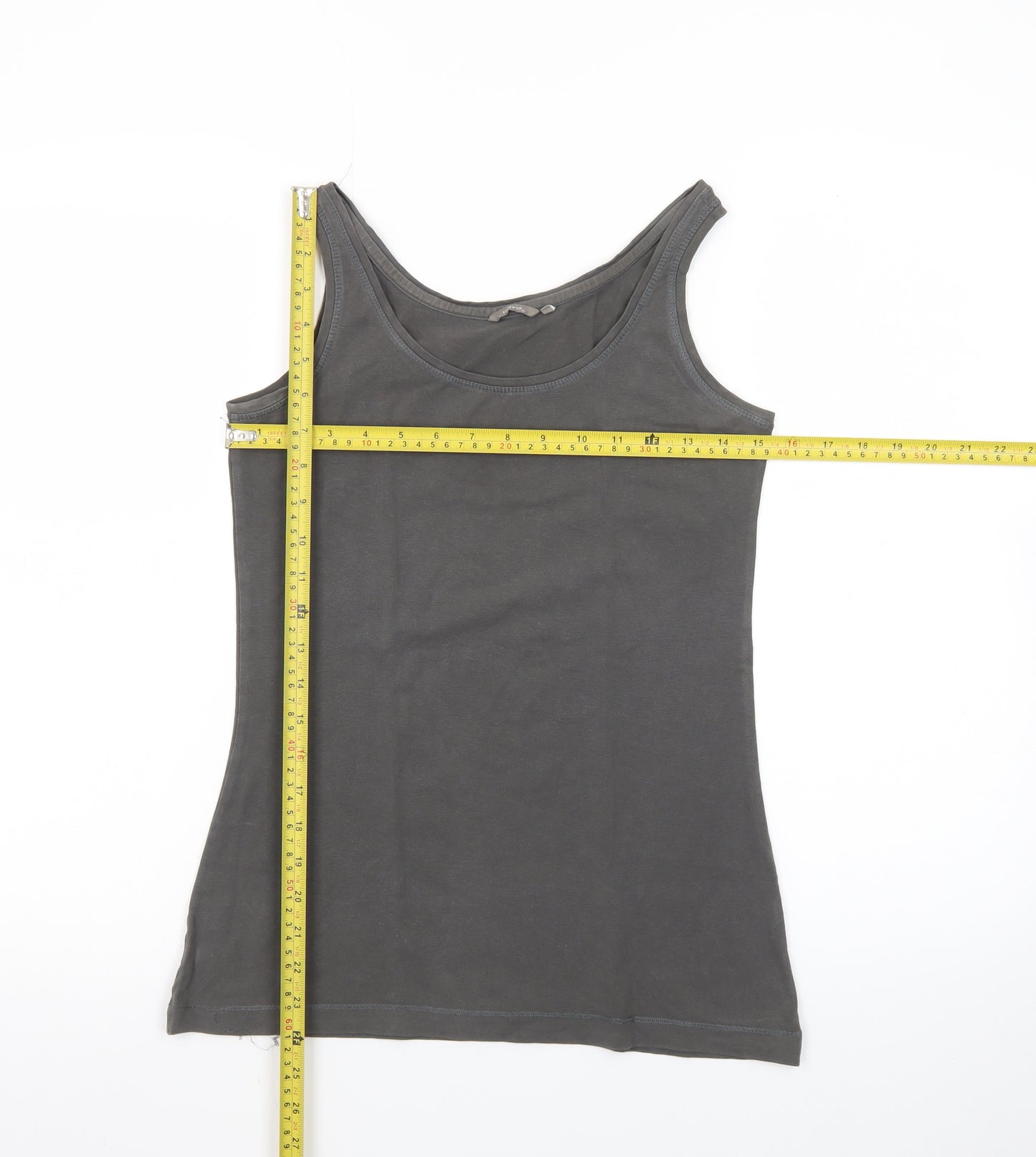 Sandwich Women's Grey Cotton Elastane Tank Top Size S