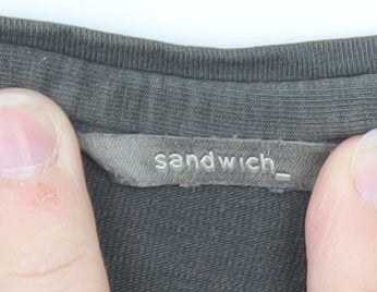 Sandwich Women's Grey Cotton Elastane Tank Top Size S