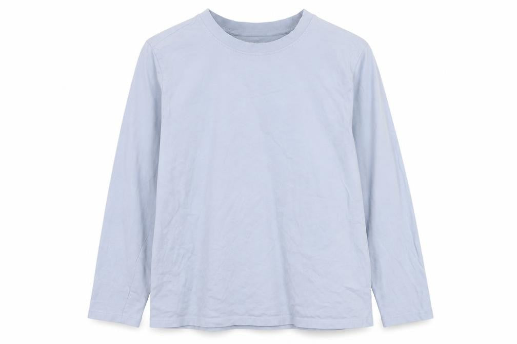 Front view of Primark Men’s Blue Long Sleeve Regular Fit T-Shirt XL