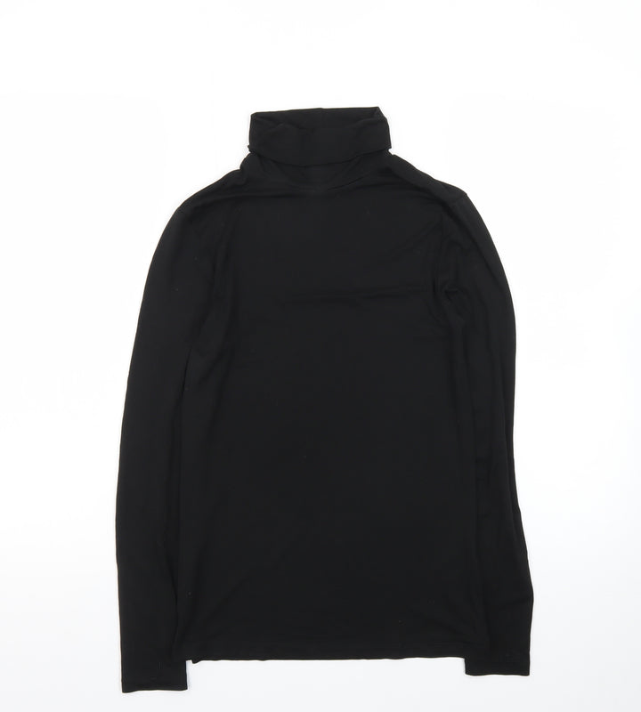 Heatgen Women's Black Roll Neck Long Sleeve Thermal Top Size 14