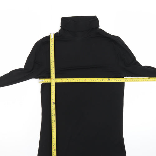 Heatgen Women's Black Roll Neck Long Sleeve Thermal Top Size 14
