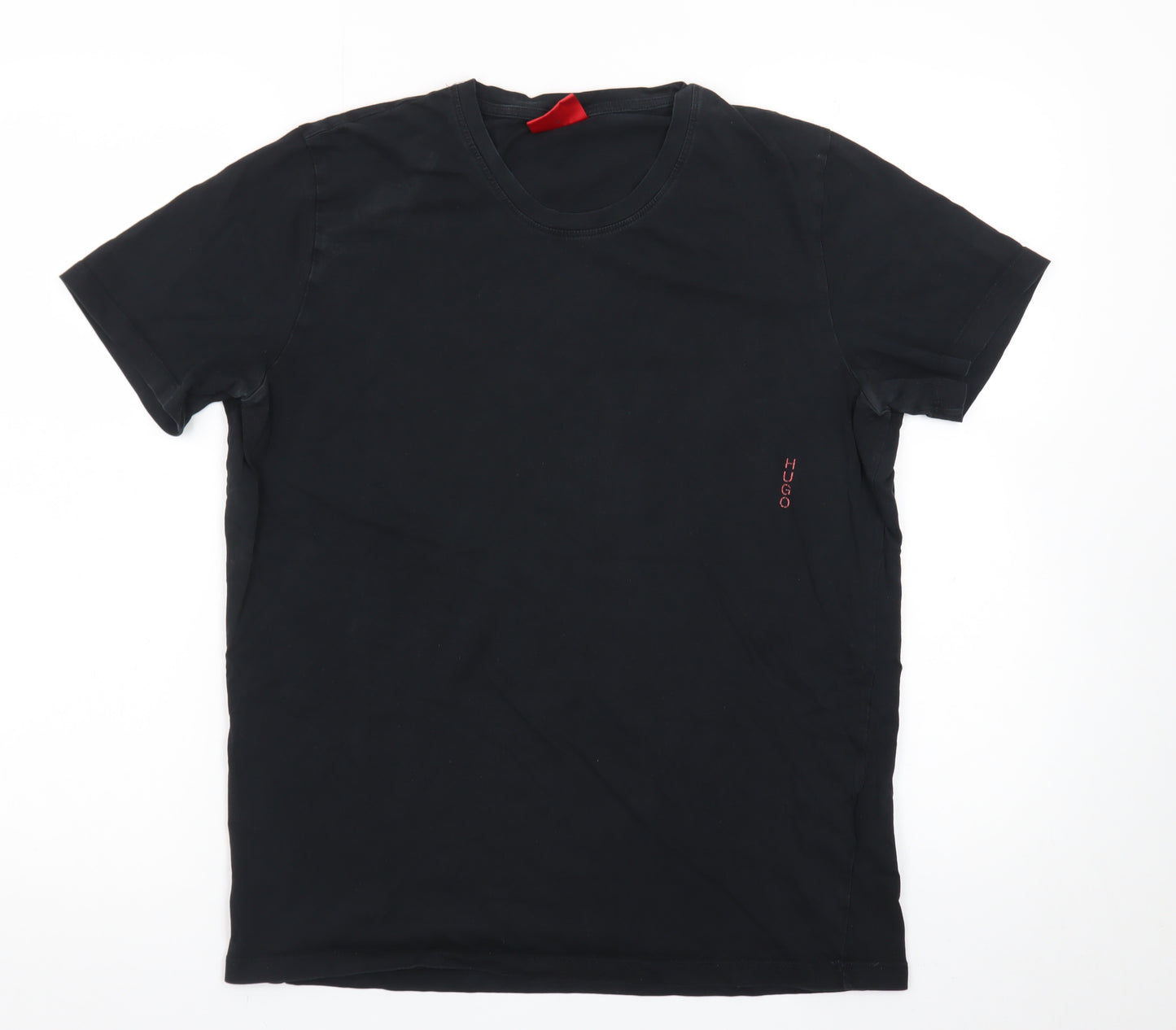 Hugo Boss Men's Black Cotton Crew Neck Short Sleeve T-Shirt M