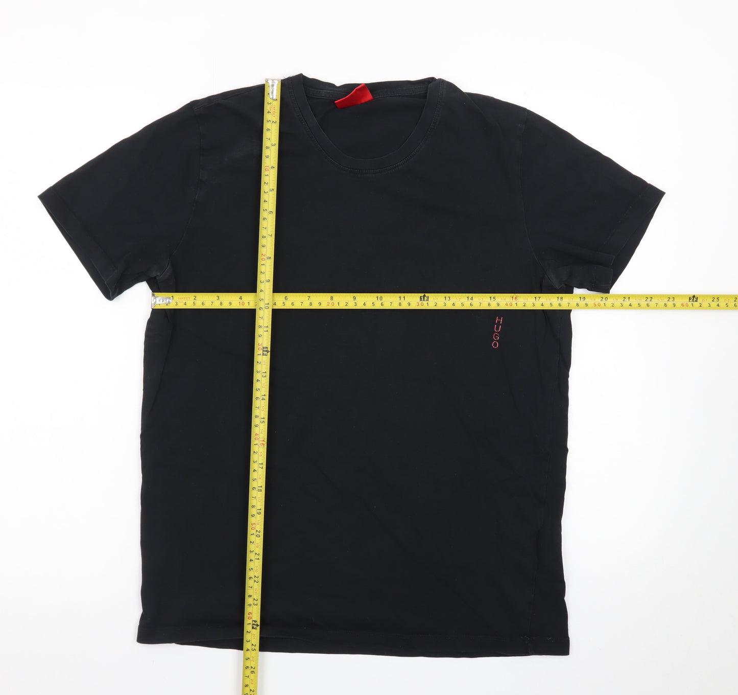 Hugo Boss Men's Black Cotton Crew Neck Short Sleeve T-Shirt M
