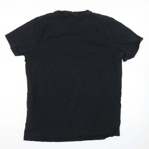 Hugo Boss Men's Black Cotton Crew Neck Short Sleeve T-Shirt M