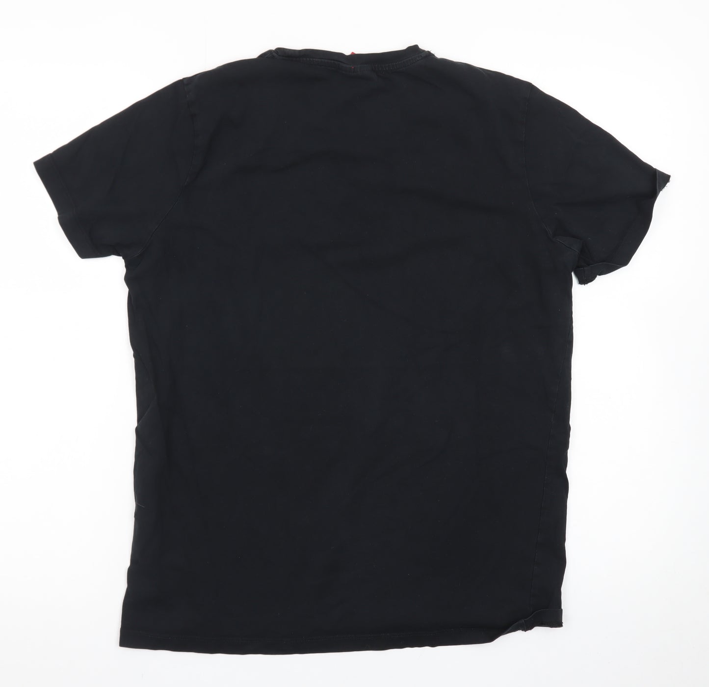 Hugo Boss Men's Black Cotton Crew Neck Short Sleeve T-Shirt M