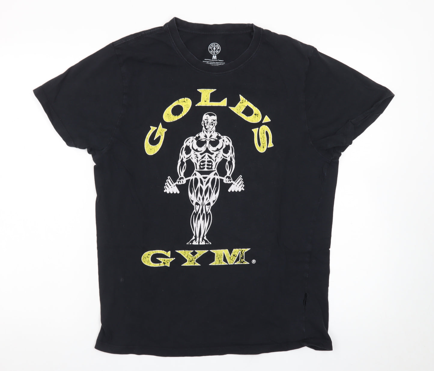 Gold's Gym Men's Black Graphic Print Cotton T-Shirt Size M