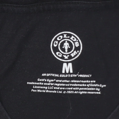 Gold's Gym Men's Black Graphic Print Cotton T-Shirt Size M