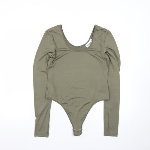 Weekday Women’s Green Long Sleeve Bodysuit Top Size M