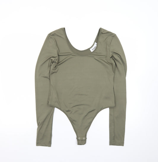 Weekday Women’s Green Long Sleeve Bodysuit Top Size M