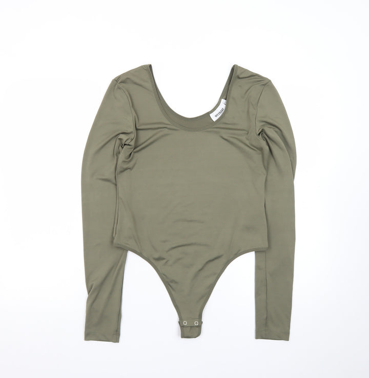 Weekday Women’s Green Long Sleeve Bodysuit Top Size M