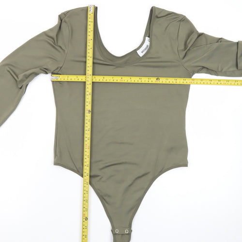 Weekday Women’s Green Long Sleeve Bodysuit Top Size M