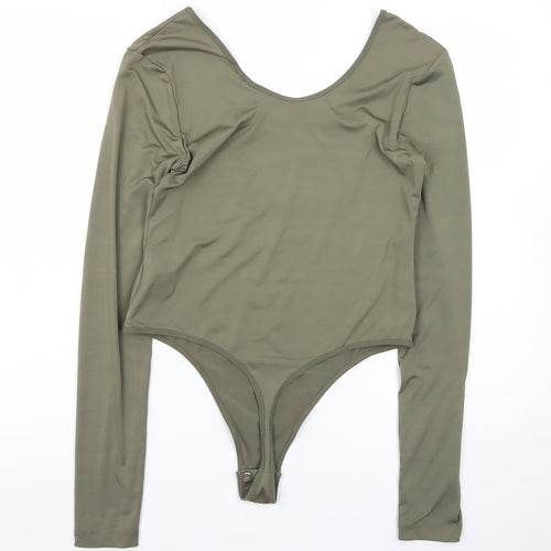 Weekday Women’s Green Long Sleeve Bodysuit Top Size M