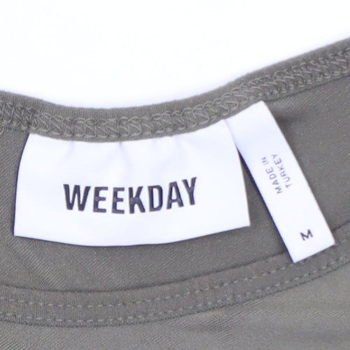 Weekday Women’s Green Long Sleeve Bodysuit Top Size M