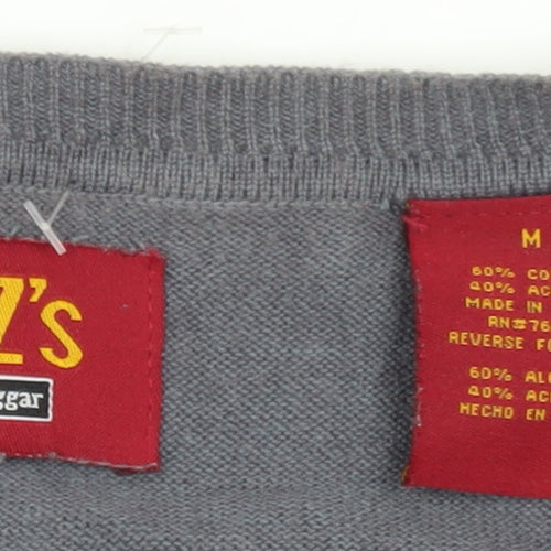 EZ's by Haggar Men's Grey Argyle Knit Sleeveless Vest Jumper M