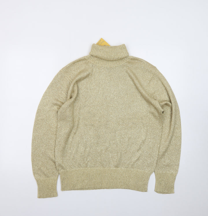 Westbound Womens Gold Roll Neck Knit Jumper Size S