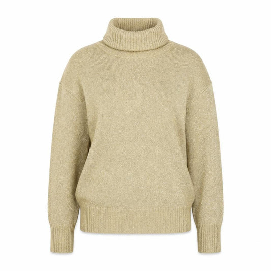 Front view of Westbound women’s gold roll neck knit jumper, size S