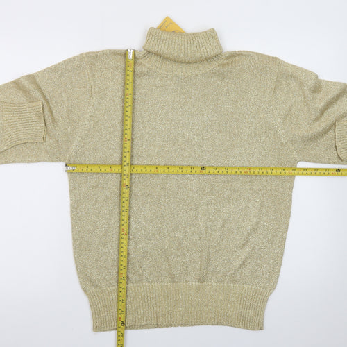 Westbound Womens Gold Roll Neck Knit Jumper Size S