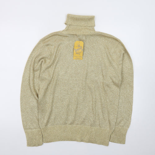 Westbound Womens Gold Roll Neck Knit Jumper Size S
