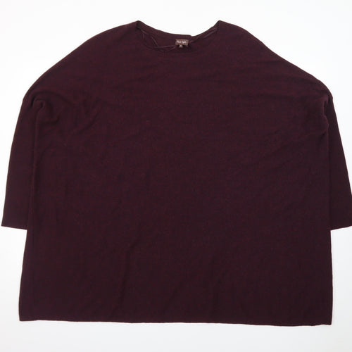 Phase Eight Womens Burgundy Pullover Jumper Medium Cotton Angora Blend