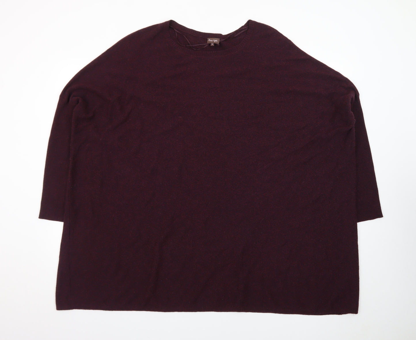 Phase Eight Womens Burgundy Pullover Jumper Medium Cotton Angora Blend