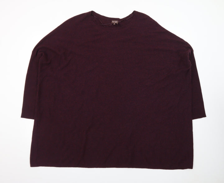 Phase Eight Womens Burgundy Pullover Jumper Medium Cotton Angora Blend