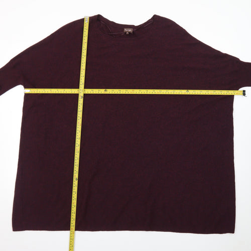 Phase Eight Womens Burgundy Pullover Jumper Medium Cotton Angora Blend