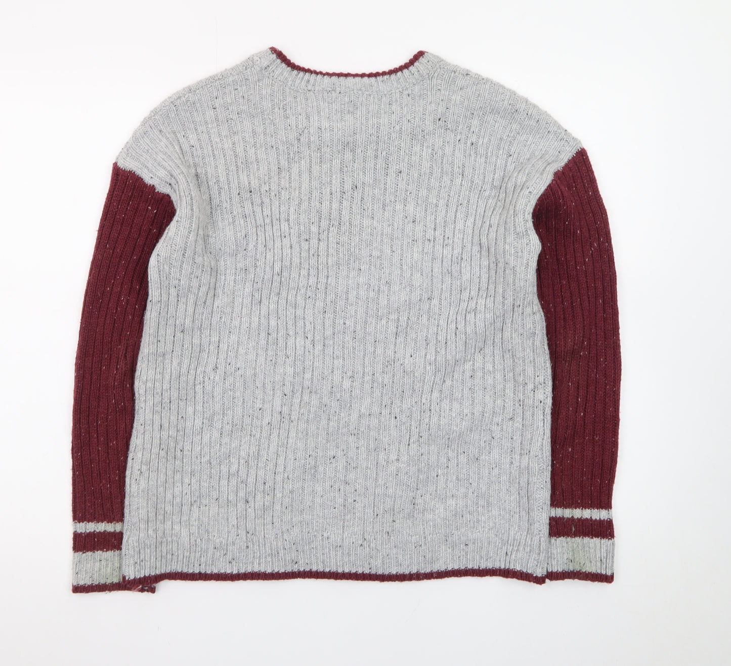 Harry Potter Unisex Grey Gryffindor Knit Jumper Size S Crew Neck