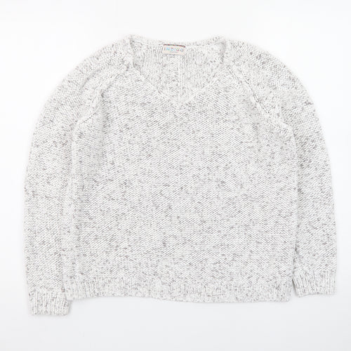Marks and Spencer Women’s Grey V-Neck Knit Jumper Size 14