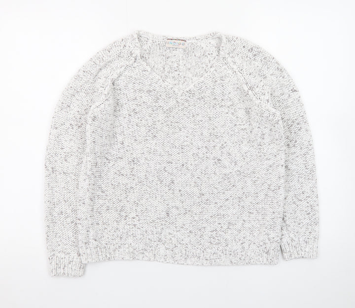 Marks and Spencer Women’s Grey V-Neck Knit Jumper Size 14