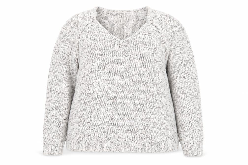 Marks and Spencer Women’s Grey V-Neck Knit Jumper Size 14