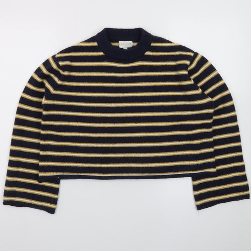 Apricot Women’s Blue Striped Crew Neck Long Sleeve Pullover Jumper UK 8