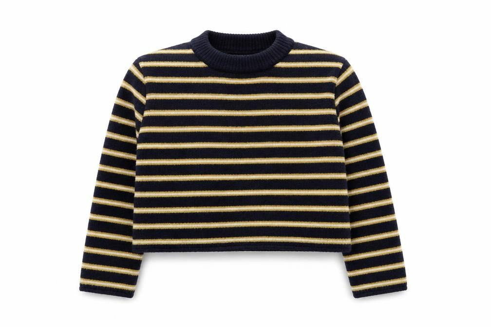 Apricot Women’s Blue Striped Crew Neck Long Sleeve Pullover Jumper UK 8