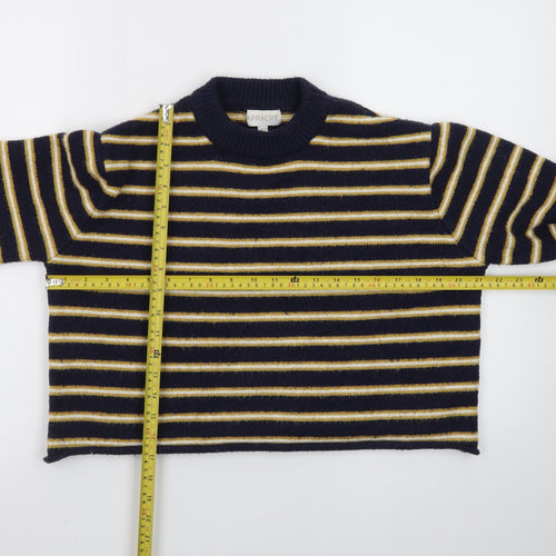 Apricot Women’s Blue Striped Crew Neck Long Sleeve Pullover Jumper UK 8