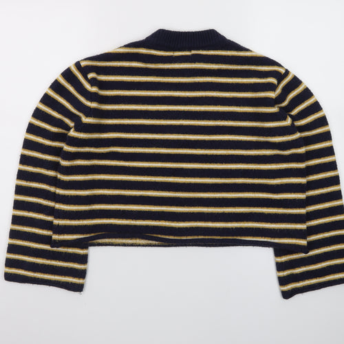 Apricot Women’s Blue Striped Crew Neck Long Sleeve Pullover Jumper UK 8
