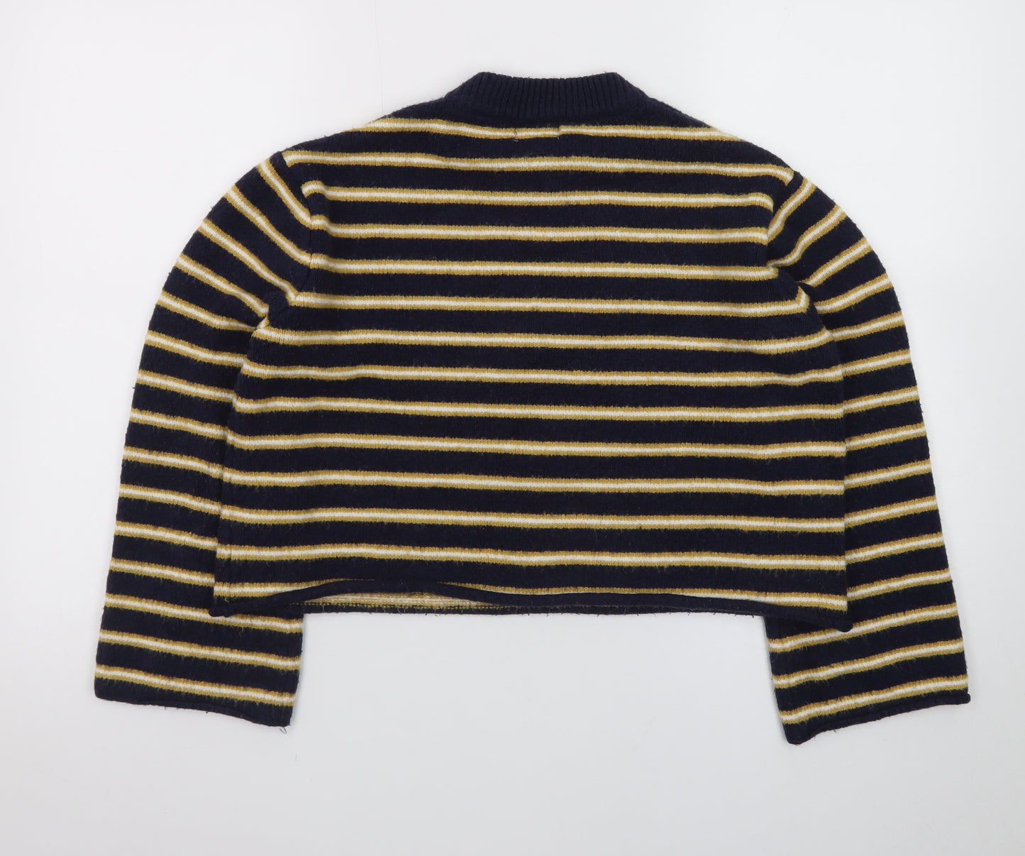 Apricot Women’s Blue Striped Crew Neck Long Sleeve Pullover Jumper UK 8