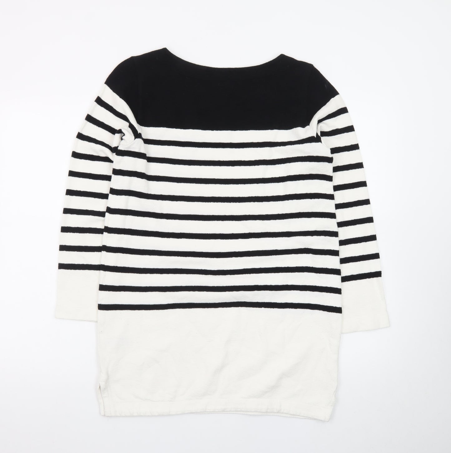 Marks and Spencer Women Black White Stripe Shift Dress Size 10