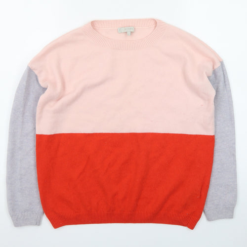 Hobbs Women’s Multicoloured Cashmere Crew Neck Jumper Medium