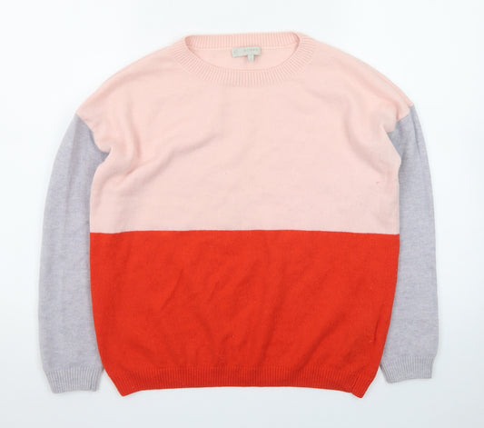 Hobbs Women’s Multicoloured Cashmere Crew Neck Jumper Medium